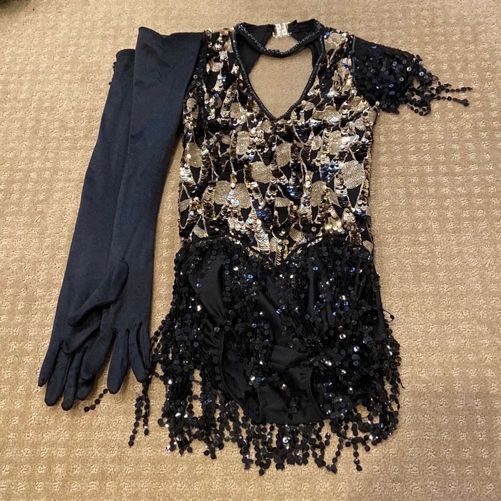 Girls Sequin Jazz Dance Costume